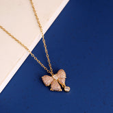 Bow Diamond Pendant